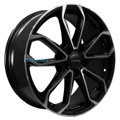 Khomen Wheels 7x18/5x114,3 ET53 D54,1 KHW1816 (Geely Coolray) Black-FP