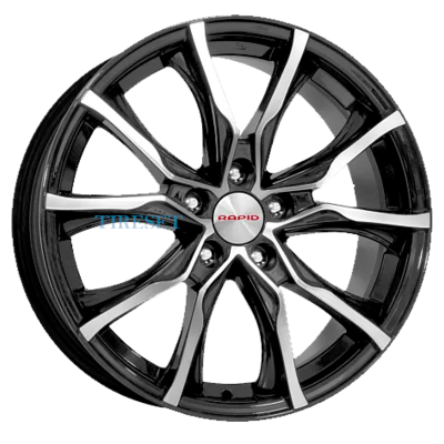 KиK 7,5x17/5x108 ET45 D67,1 Твист (КС697) Алмаз черный
