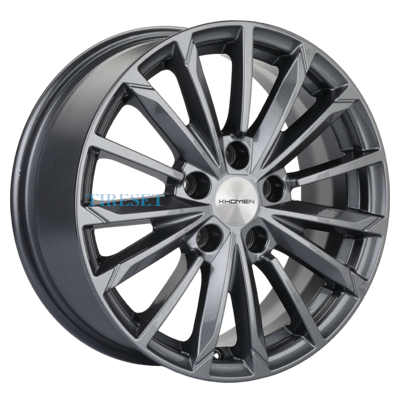 Диски Khomen Wheels 6,5x16/5x114,3 ET50 D67,1 KHW1611 (Ceed/Cerato/i30) Gray на tireset.ru