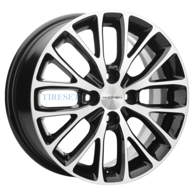 Khomen Wheels 6x15/4x98 ET36 D58,6 KHW1506 (Lada Granta) Black-FP