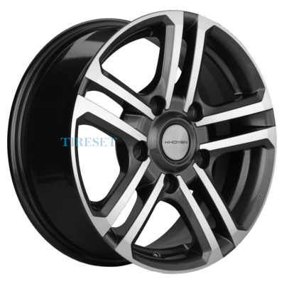 Khomen Wheels 6,5x16/5x139,7 ET35 D98,5 KHW1602 (Niva 4x4 Bronto) Gray-FP (под ORG)