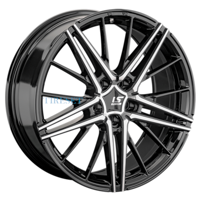 LS FlowForming 8x20/5x120 ET45 D72,6 RC76 BKF (конус, Колпак+лого)