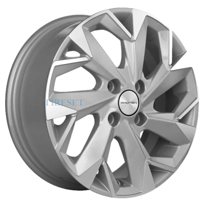 Khomen Wheels 5,5x14/4x100 ET43 D67,1 KHW1402 (Solaris/Logan/Rio) F-Silver-FP