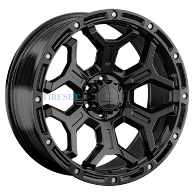 LS FlowForming 9x18/6x139,7 ET25 D106,1 RC68 BK (конус, Колпак+лого)