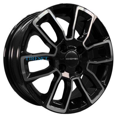 Khomen Wheels 5,5x14/4x100 ET45 D56,1 KHW1406 (Honda Civic) Black-FP