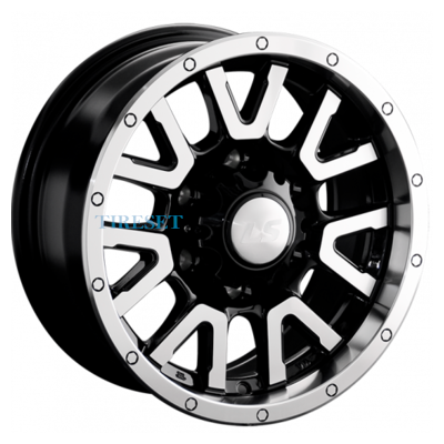 Диски LS 7x15/6x139,7 ET10 D106,1 1288 BKF (конус, Колпак+лого) на tireset.ru