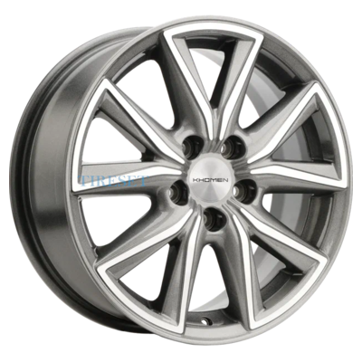 Диски Khomen Wheels 7x17/5x108 ET40 D54,1 KHW1706 (Jac/Москвич 3) Gray-FP на tireset.ru