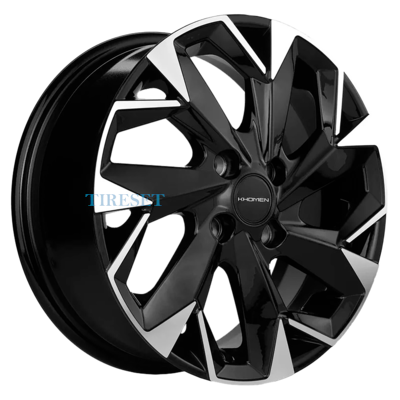 Khomen Wheels 6x15/4x100 ET40 D60,1 KHW1508 (Logan/Sandero) Black-FP