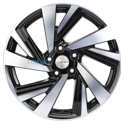 Диски Khomen Wheels 7,5x18/5x112 ET43 D57,1 KHW1801 (Kodiaq/Tiguan) Black-FP на tireset.ru