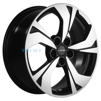 Диски Khomen Wheels 7x17/5x114,3 ET35 D66,1 KHW1724 (Nissan Juke) Black-FP на tireset.ru
