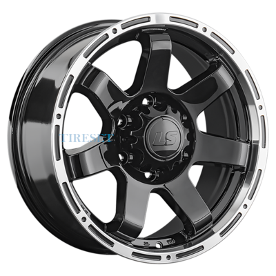 LS 7,5x17/6x139,7 ET25 D106,1 1289 BKL (конус, Колпак+лого)