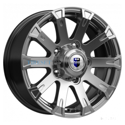 Диски KиK 7x16/5x139,7 ET35 D98 Байкал (КС601) Дарк платинум на tireset.ru