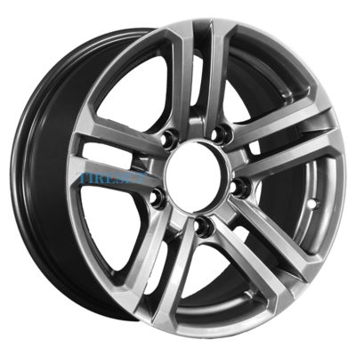 Диски KиK 7x16/5x139,7 ET5 D110,1 Палладика (КС591М) Дарк платинум на tireset.ru