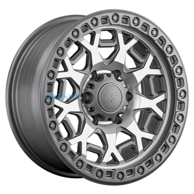 LS FlowForming 9x17/6x139,7 ET25 D100,1 RC91 MGMF (конус, Колпак+лого)