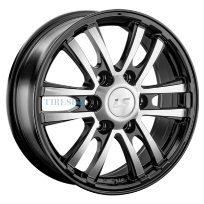 LS 7x17/6x139,7 ET30 D106,1 1287 BKF (конус, Колпак+лого)