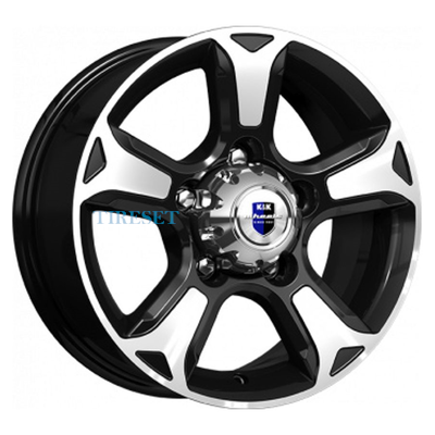 Диски KиK 7x16/5x139,7 ET35 D98 Атлант (КС757) Алмаз черный на tireset.ru