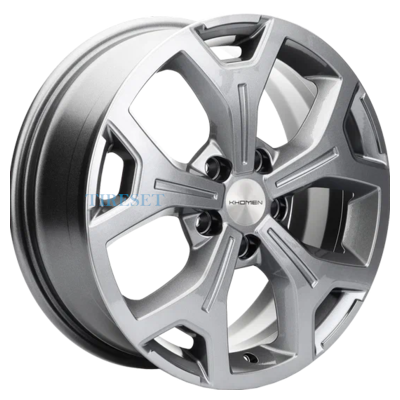 Диски Khomen Wheels 6,5x17/5x108 ET33 D60,1 KHW1710 (Chery tiggo 7pro) Gray на tireset.ru