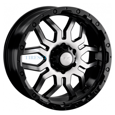 LS 8x17/6x139,7 ET10 D110,5 1285 BKF (конус, Колпак+лого)