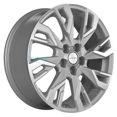 Khomen Wheels 7x18/5x112 ET43 D57,1 KHW1809 (Kodiaq/Tiguan) F-Silver-FP