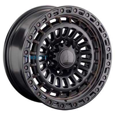 LS 9x18/6x139,7 ET20 D106,1 1348 BKS+BR (конус, Колпак+лого)