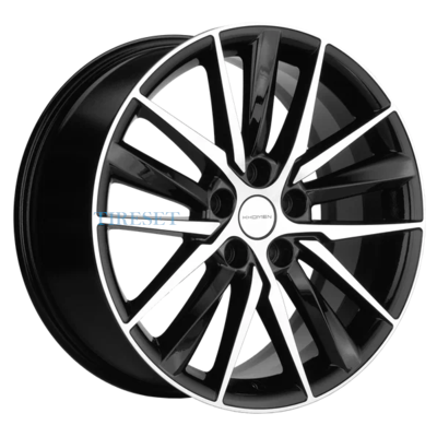 Khomen Wheels 8x18/5x114,3 ET53 D54,1 KHW1807 (Geely Coolray) Black-FP