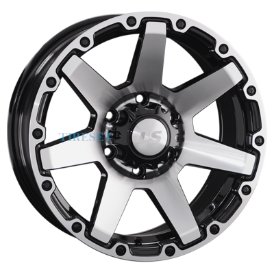LS 8x17/6x139,7 ET20 D106,1 874 BKF (конус, Колпак+лого)