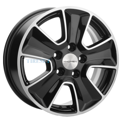 Khomen Wheels 6,5x16/5x114,3 ET43 D67,1 KHW1601 (Huyndai/Kia) Black-FP
