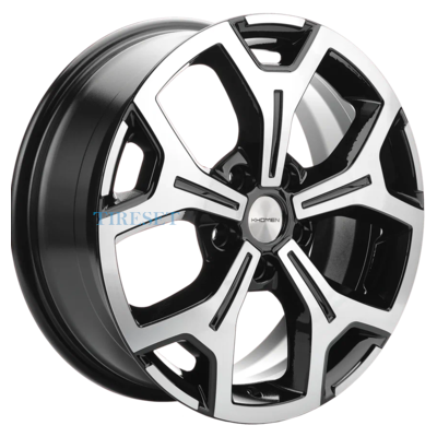 Khomen Wheels 6,5x17/5x114,3 ET45 D54,1 KHW1710 (Coolray) Black-FP