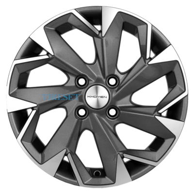 Khomen Wheels 6x15/4x100 ET39 D56,6 KHW1508 (Cobalt) Gray-FP