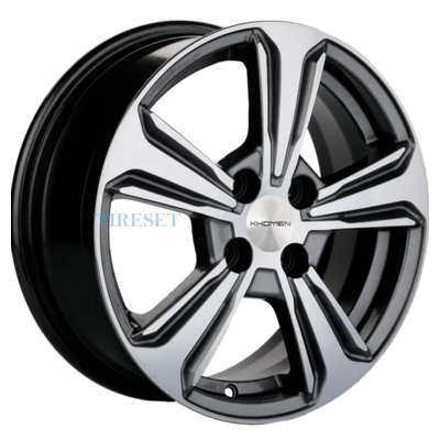 Khomen Wheels 6x15/4x100 ET46 D54,1 KHW1502 (Solaris II) G-Silver-FP