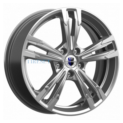 KиK 7x18/5x112 ET43 D57,1 Karrera Light (КС935) Дарк платинум брайт