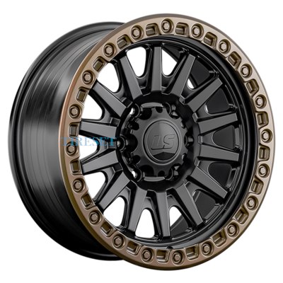 LS FlowForming 9x17/5x150 ET25 D110,1 RC90 BKS+BZSDSL (конус, Колпак+лого)
