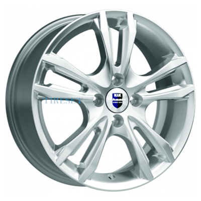 KиK 6x16/4x114,3 ET40 D67,1 Samara (КС866) Сильвер
