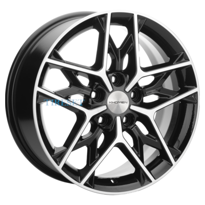 Khomen Wheels 7x17/5x114,3 ET45 D60,1 KHW1709 (Geely Atlas Pro) Black-FP