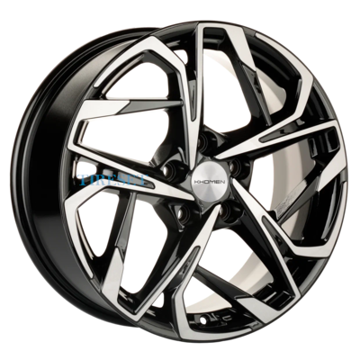 Khomen Wheels 7x17/5x114,3 ET45 D60,1 KHW1716 (Changan/Geely/Lexus/Toyota) Black-FP