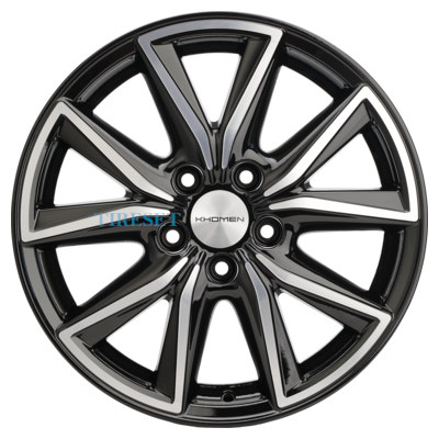 Khomen Wheels 7x17/5x114,3 ET39 D60,1 KHW1706 (RAV4) Black-FP