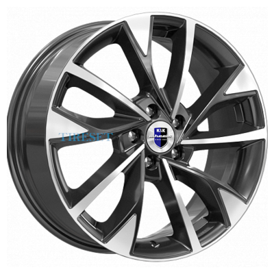 Диски KиK 7x17/5x110 ET48,5 D63,35 Роквуд (КС900) Алмаз черный на tireset.ru