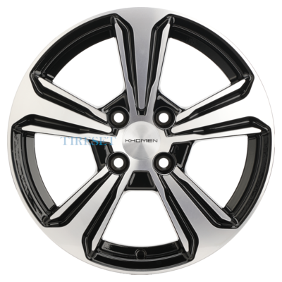 Диски Khomen Wheels 6x15/4x100 ET45 D54,1 KHW1502 (Solano) Black-FP на tireset.ru
