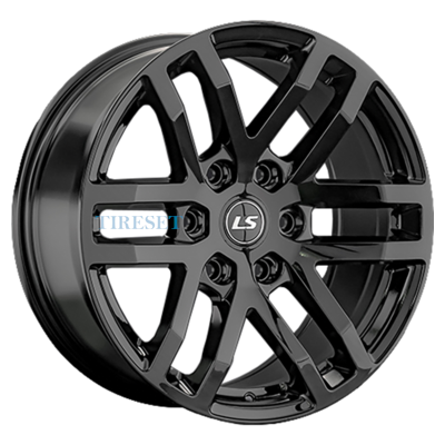 LS 9x18/6x139,7 ET30 D100,1 1279 BK (конус, Колпак+лого)