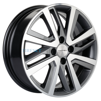Khomen Wheels 6x16/4x100 ET50 D60,1 KHW1609 (Vesta/Largus) Gray-FP