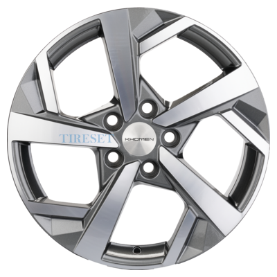 Khomen Wheels 7x17/5x112 ET43 D57,1 KHW1712 (Karog/Octavia/Tiguan) Gray-FP