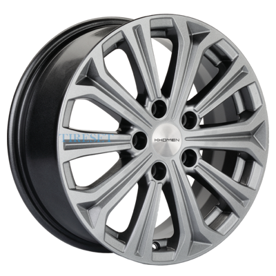 Диски Khomen Wheels 6,5x16/5x114,3 ET45 D60,1 KHW1610 (Corolla) Gray на tireset.ru