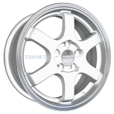 Диски СКАД 6x15/4x100 ET45 D67,1 Киото (КЛ249) Алмаз белый на tireset.ru