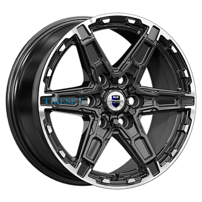 KиK 8x18/6x139,7 ET30 D106,1 Дистрикт (КС1159) черный бриллиант