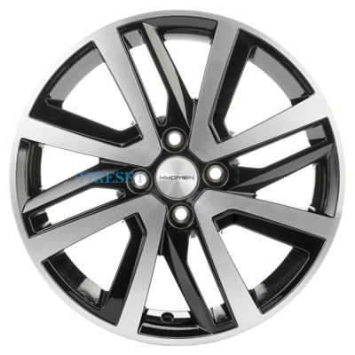 Khomen Wheels 6x16/4x100 ET46 D54,1 KHW1609 (Rio II/Solaris II) Black-FP