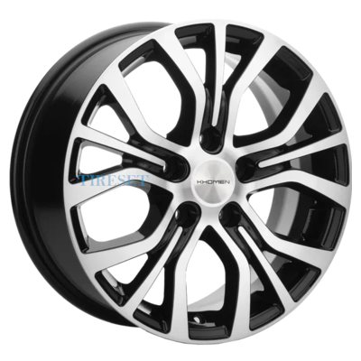 Диски Khomen Wheels 6,5x16/5x114,3 ET38 D60,1 KHW1608 (Alphard) Black-FP на tireset.ru