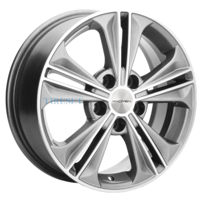 Khomen Wheels 6x16/5x114,3 ET43 D67,1 KHW1603 (Creta/Seltos) G-Silver-FP