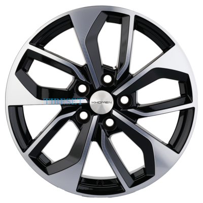 Khomen Wheels 7x17/5x112 ET40 D57,1 KHW1703 (Tiguan) Black-FP