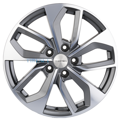 Khomen Wheels 7x17/5x112 ET43 D57,1 KHW1703 (Tiguan) Gray-FP