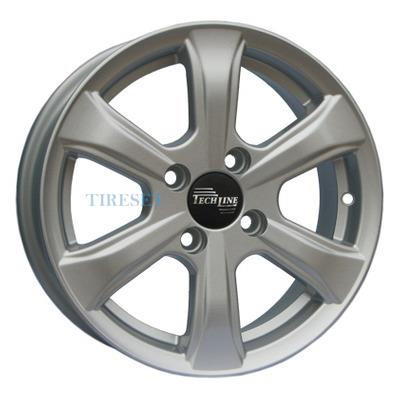 Диски Tech Line 5,5x14/4x100 ET45 D56,1 408 Silver на tireset.ru